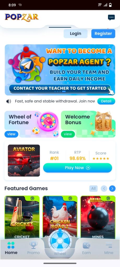 popzar Game Download APK Free Earning Money App 2026
